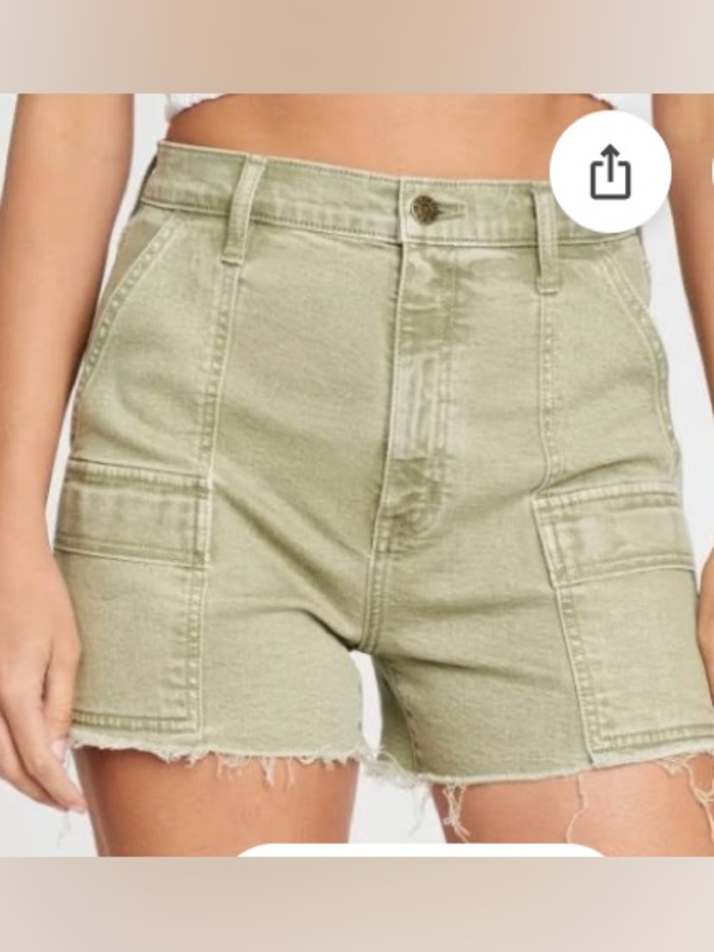 Daze Olive Utility Cargo Women’s Shorts - High Waist